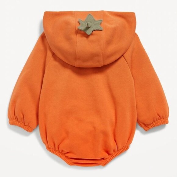 Baby Hooded Graphic One-Piece Romper jack o lantern - Picture 4 of 4